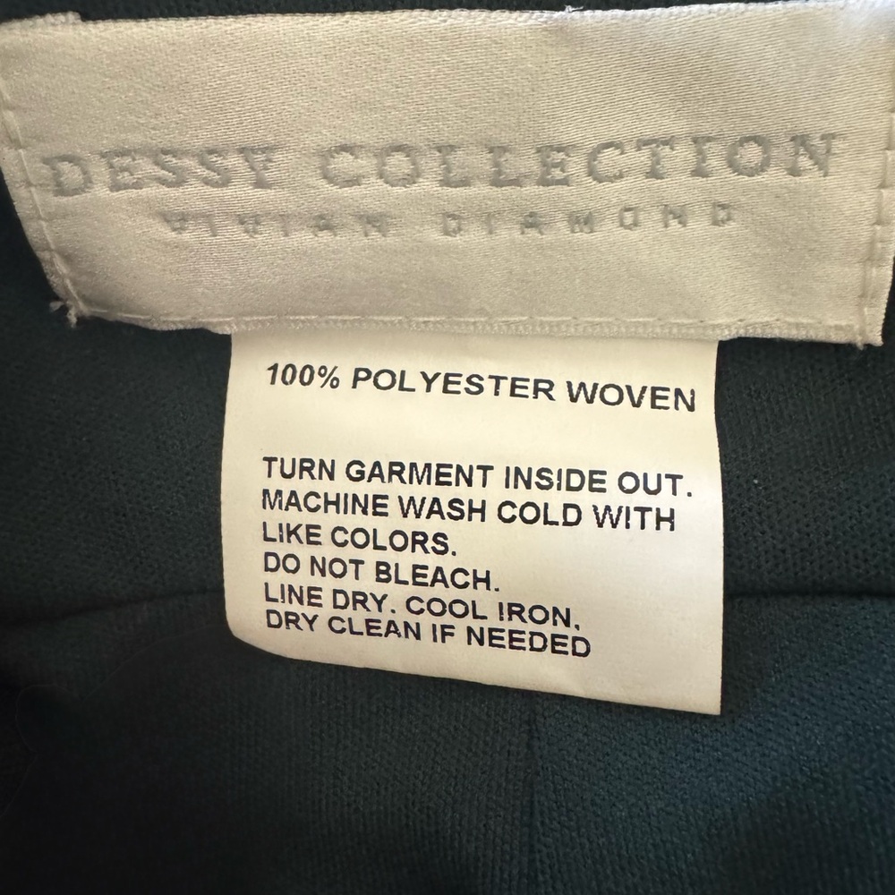 Dessy Collection Cowl-Neck Draped Wrap Maxi Front Slit Dress Evergreen,SZ 0, NWT - Picture 11 of 12